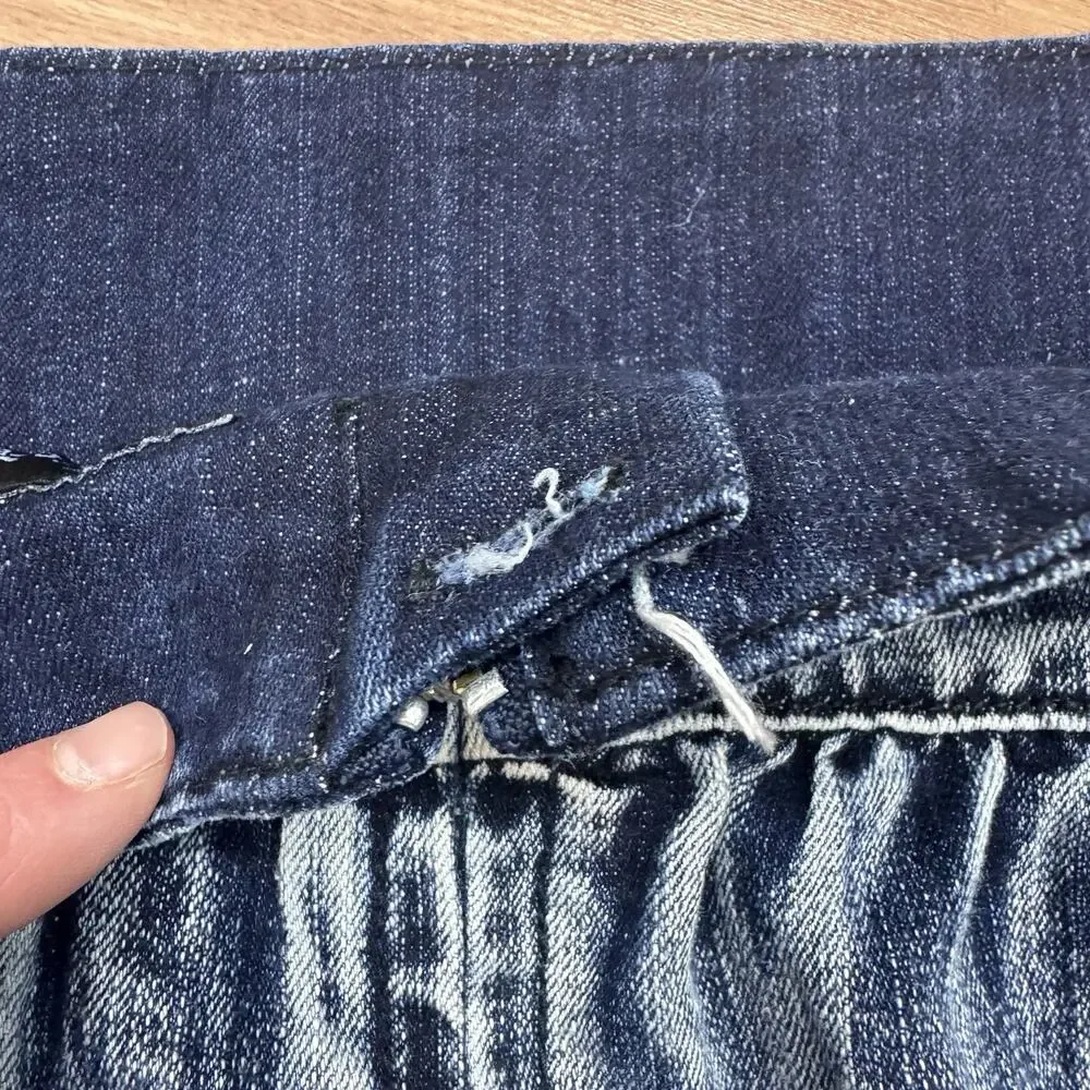 Women’s Vintage Denim Mini Skirt 80s 90s Acid Wash Size 14 Grunge Rock Punk Moto